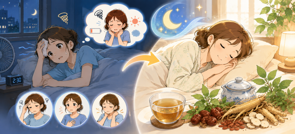 熱帯夜の寝苦しさは漢方でケア！睡眠不足が招く夏バテと自律神経の乱れ